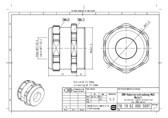 HART UNI HF Dichtverschr. M4 19620005097 