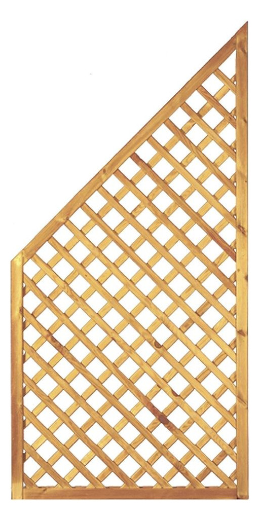 Bild Diagonal-Rankzaun ECKE 90 x 180/90cm MW 6 x 6cm, Leisten 12x30mm, genagelt Rahme - n.a.-0