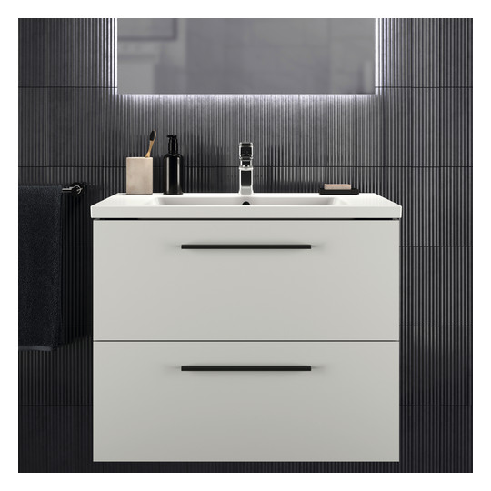 Ideal-Standard Möbel-Waschtisch i.life B 81x51x18cm, mit Hahnloch/Überlauf, weiß