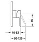 Duravit Fertigmontageset Unterputz-Brause-Einhebelmischer D-Code Keramikmischsystem, rund, 24,5 l, chrom