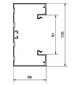 Geräteeinbaukanal Alu 130x68mm natur anod/elox GEB-K 6900qmm 2000mm