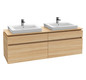 V&B Waschtischunterschrank Legato 160x55x50cm, für 2 Waschtische, Kansas Oak