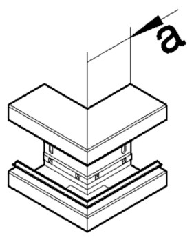 Außeneck GEB-K 68x130mm UT 90° Kst lgr RAL7035 unbeh