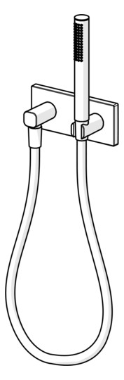 HANSA Brause-Set HANSALIVING 1-strahlig, mit Wandanschlussbogen, chrom