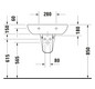 Duravit Waschtisch D-Code 65 x 50 cm, mit Hahnloch, Überlauf, Hahnlochbank, weiß