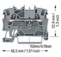 Reihenklemme 0,25-1,5qmm Serie 2001 18A 1Etage 2kl gr Hutschiene TH35