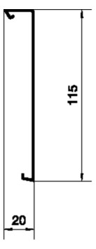 Oberteil SL-K 115mm Kst gra-sw RAL9011 gra/sw Oberteil SL-K 115mm Kst gra-sw RAL9011 gra/sw