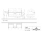 V&B Waschtischunterschrank Collaro 115,4x54,6x44,4cm, Waschbecken mittig, LED, white matt
