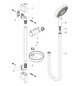 hansgrohe Brauseset Raindance Select S 120 1008 mm Brausestange, chrom, 3jet