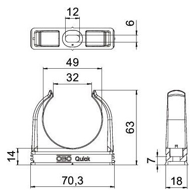 OBO 2955 M50 SW Quick-Schelle M50 PP 