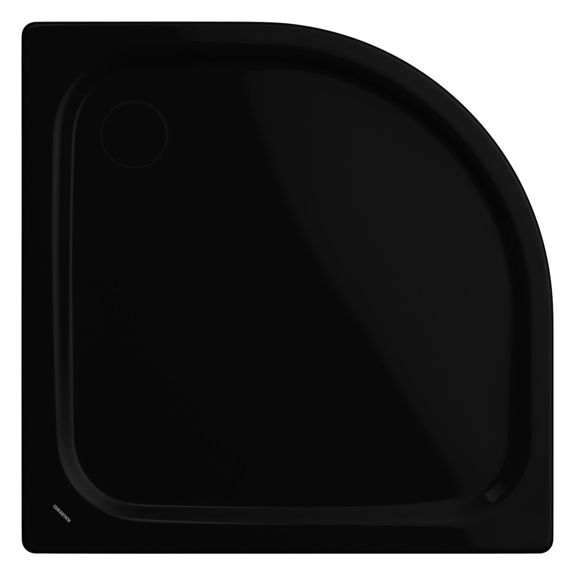 Kaldewei Duschwanne ZIRKON 605-1 100x80x3,5cm, Perl-Effekt, schwarz