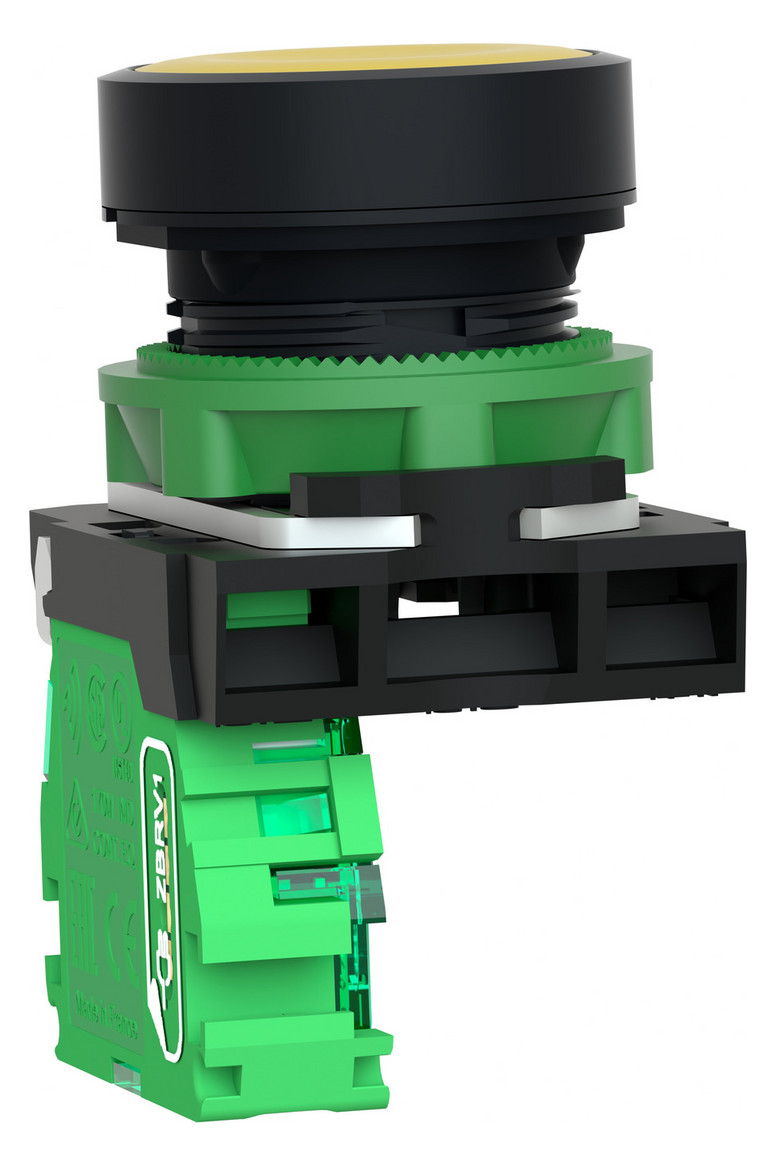 Drucktaster 1f ge rnd Ø22,5mm 1S IP30 fl Tastend