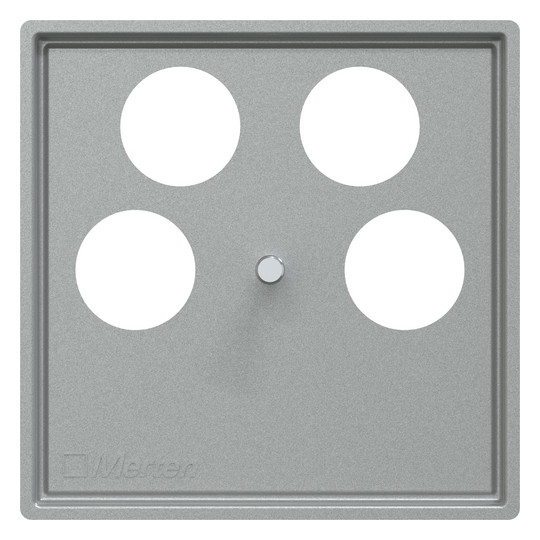 Zentralplatte Sat/TV/Radi System M alu Schraubbef 4f