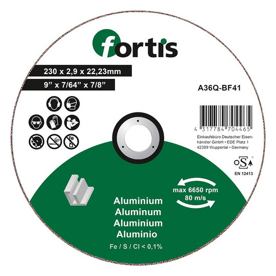 fortis-Trennscheibe ALU-NE, gerade - 230x2,9mm