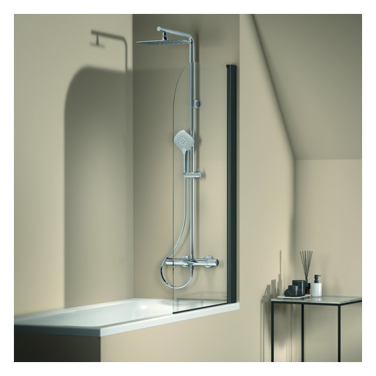 Ideal-Standard Duschsystem Ceratherm T100 Flex mit Brausethermostat, Handbrause, chrom