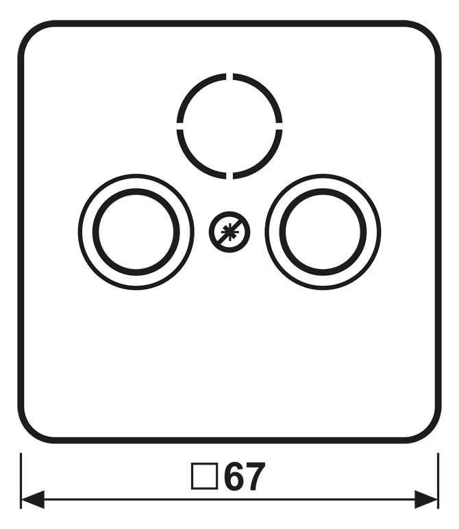 Zentralplatte Sat/TV/Radi CD cws 3f Schraubbef ohne Zentralplatte Sat/TV/Radi CD cws 3f Schraubbef ohne