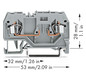 Reihenklemme 0,08-2,5qmm Serie 280 10A 1Etage 2kl gr Hutschiene TH35