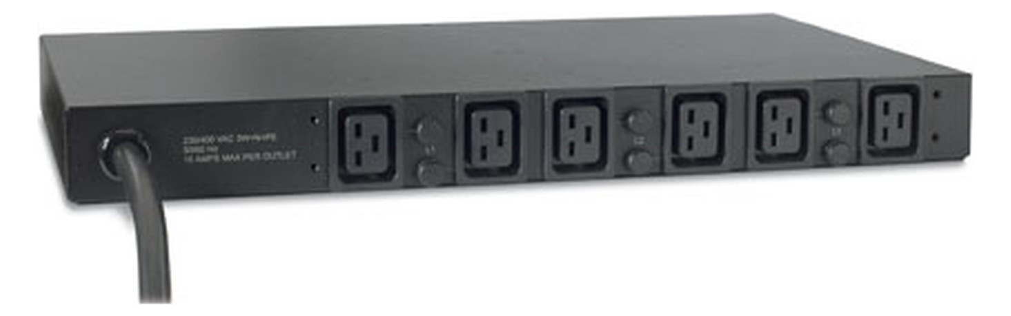 Rack-Stromverteilung 1HE 6xC19 208V Mit Sicherung Schaltbar