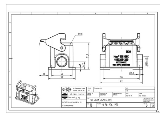 HART Han 6B-HMC-asg1-LB-M20  19302061250 