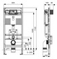 TECE WC-Modul TECEprofil 1120 mm, mit Spülkasten, Betätigung von vorne