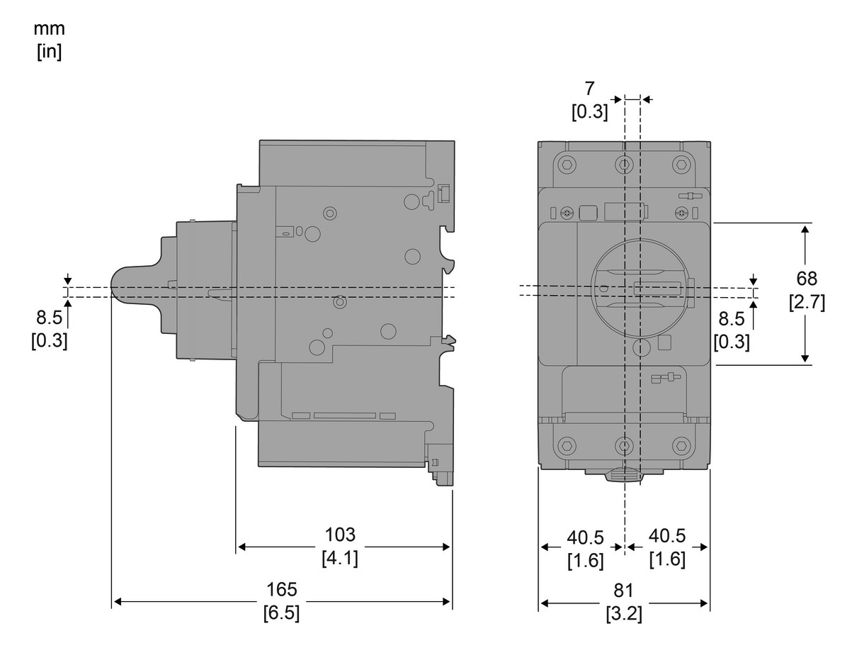 Motorschutzschalter 3p 65-115A 115A/Iu 690V Komplettger_im_Geh IP40 elektr