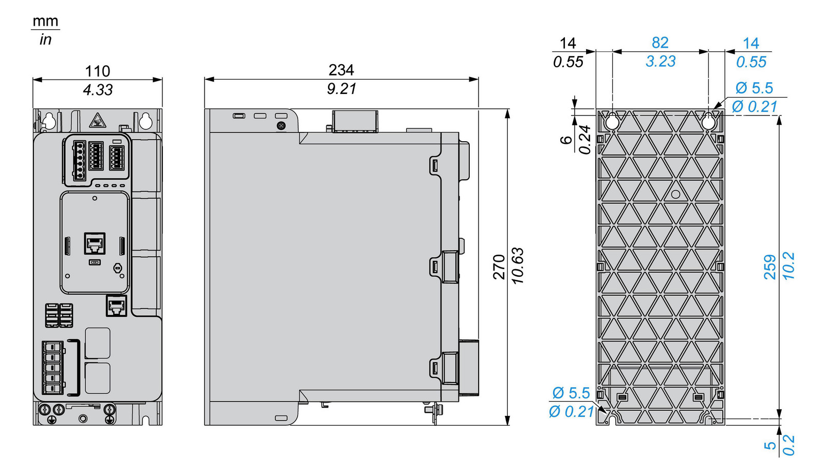 Frequenzumrichter ALTIVAR 380-480V E3ph A3ph 599Hz 50/60Hz IP20 5%F 10%V