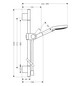 hansgrohe Brauseset Axor Uno 900mm, mit Handbrause, 120mm, 3jet, brushed gold optic