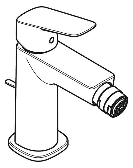 hansgrohe Bidet-Einhebelmischer 110 Logis Fine mit Zugstangen-Ablaufgarnitur, chrom