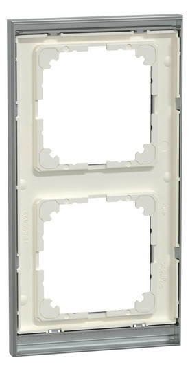Rahmen 2f schief-alu mt M-Pure Decor Stein f.GEB-K Unterputzmontage