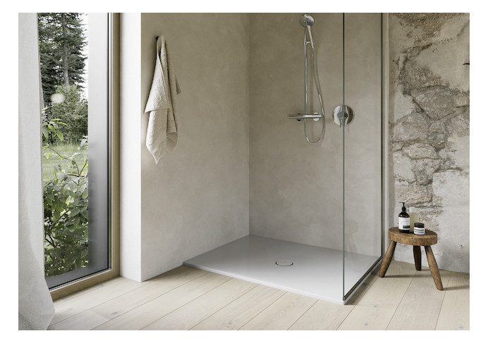 Duschfläche BetteFloor 5491 100x80cm, Mini-Wannenträger, manhattan