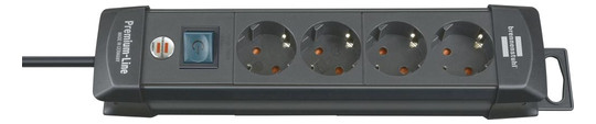BRENNENSTUHL-Steckdosenleiste Premium-Line - 4-fach, 1,8m...