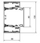 Geräteeinbaukanal Kst 130x68mm gra-sw RAL9011 GEB-K gra/sw unbeh 6900qmm