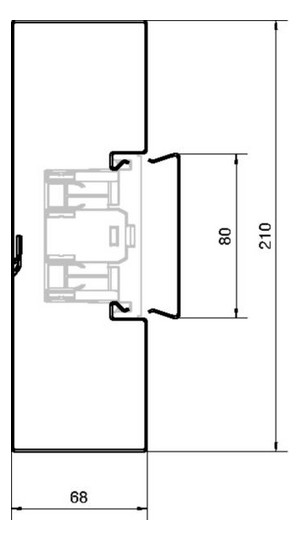 Geräteeinbaukanal ST 210x65mm vz 9030qmm GEB-K 2000mm