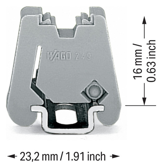 Endklammer/halter Kst Serie 249 TS15 Hutschiene TH15 schraublos