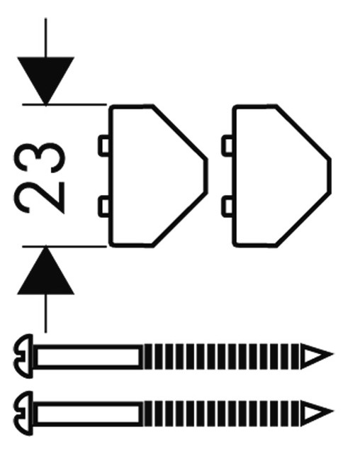 hansgrohe Eckmontageset Axor Uno für Wandstangen, polished black chrome