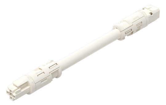 Systemverbindung 3p Serie 774 H05Z1Z1-F 3x2,5qmm L1000mm ws Buchse Stecker hfr