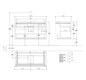 V&B Waschtischunterschrank Legato 100x55x50cm, Waschtisch mittig, mit LED-Beleuchtung, Stone Oak