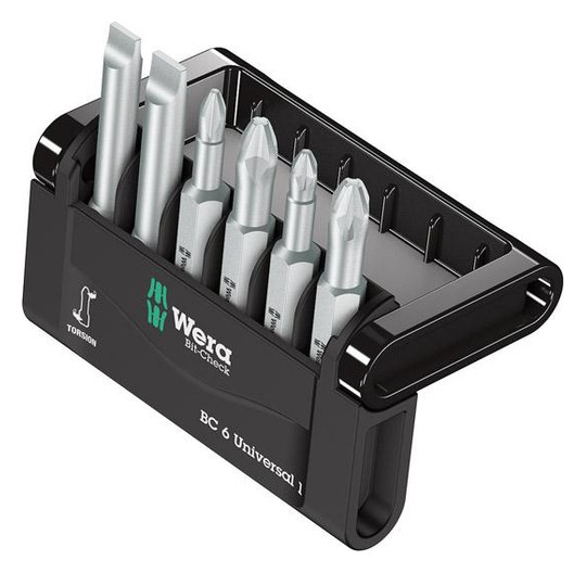 Wera-Bit-Sortiment Mini-Check 50 mm - 6-teilig, Schlitz,...