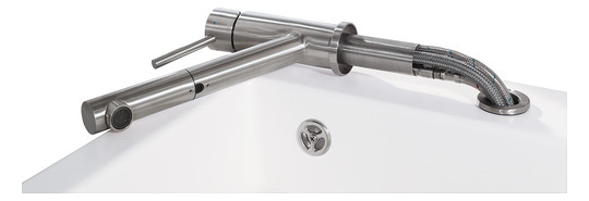 V&B Spültisch-Einhebelmischer Como Window 8,6 l/min, umlegbar, ausziehbar, Edelstahl anthracite