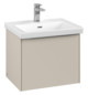 V&B Waschtisch-Unterschrank Subway 3.0 52,3x42,9x44,8cm, ohne LED/Griff Aluminium glänzend, cashmere grey