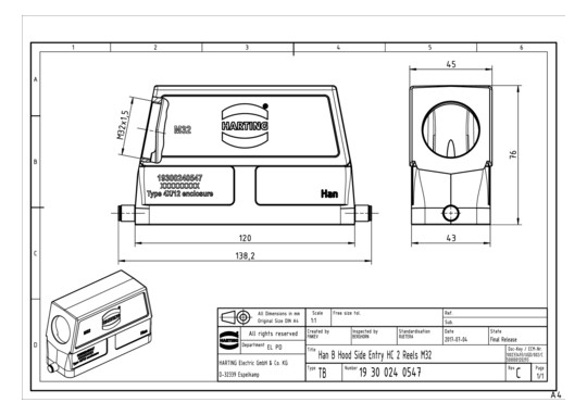 HART Tüllengehäuse M32       19300240547 
