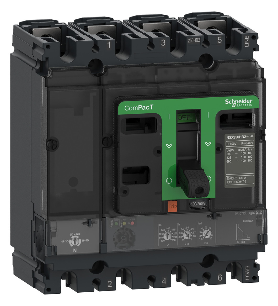 Leistungsschalter 160A 4p 57-160A/In Motorantrieb optional IP30 Festeinbau