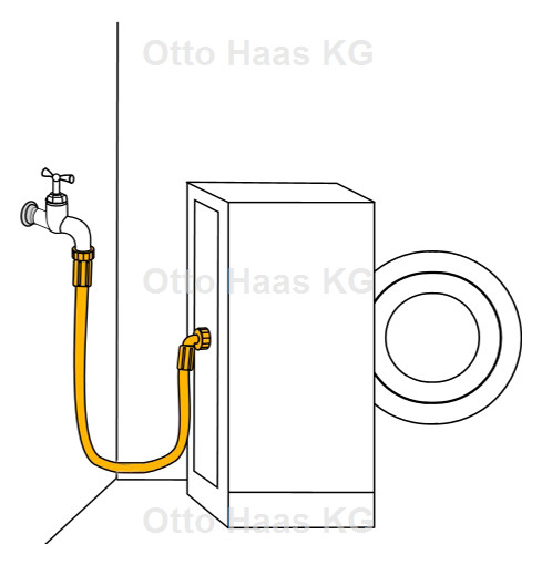 HAAS Zulaufschlauch 3/8", 2500 mm, Wandstärke 3,5 mm, Gummi, für Wasch-/Spülmaschine HAAS Zulaufschlauch 3/8", 2500 mm, Wandstärke 3,5 mm, Gummi, für Wasch-/Spülmaschine