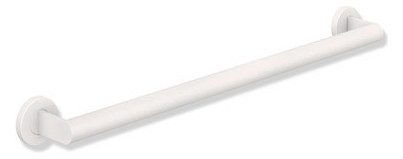 HEWI Haltegriff System 900 Länge 800 mm, pulverbeschichtet weiß tiefmatt, Edelstahl