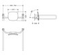 HEWI Rückenstütze 801 Wandabstand 230mm, matt, Lehne anthrazitgrau, signalweiß