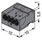 Steckklemme 4f 100V 6A Serie 243 0,6-0,8qmm dgr f.Massivleiter
