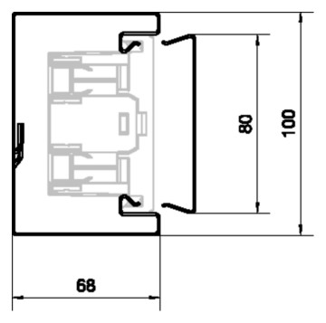 Geräteeinbaukanal ST 100x65mm vz 5300qmm GEB-K 2000mm