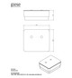 Giese Papierhalter Uno Box Feuchtpapier, Kristallglas satiniert, 128x153x57mm, verchromt