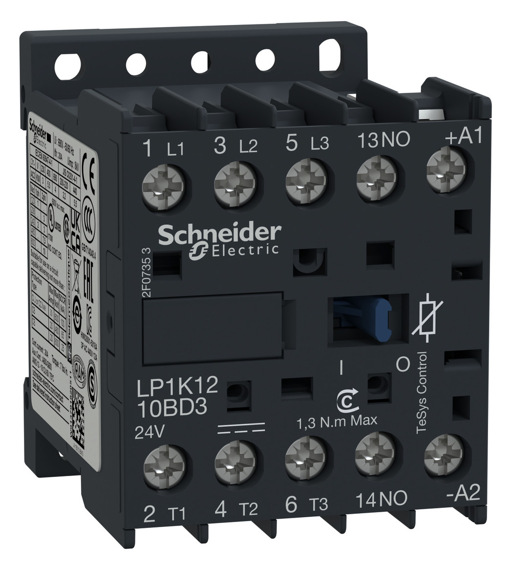 Leistungsschütz 5,5kW 3S 24VDC 12A 1S/Hilf