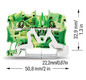 Schutzleiter-Reihenklemme Serie 2001 0,25-2,5qmm gn/ge 1Etage APL_erf.
